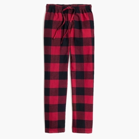 ๐๏ธ J CREW Buffalo Check Plaid Flannel Pajama - Picture 1 of 5